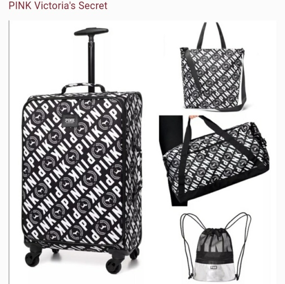 victoria's secret pink luggage sets
